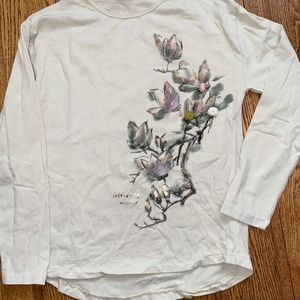 Zara girls long sleeve t-shirt size 11/12 cotton